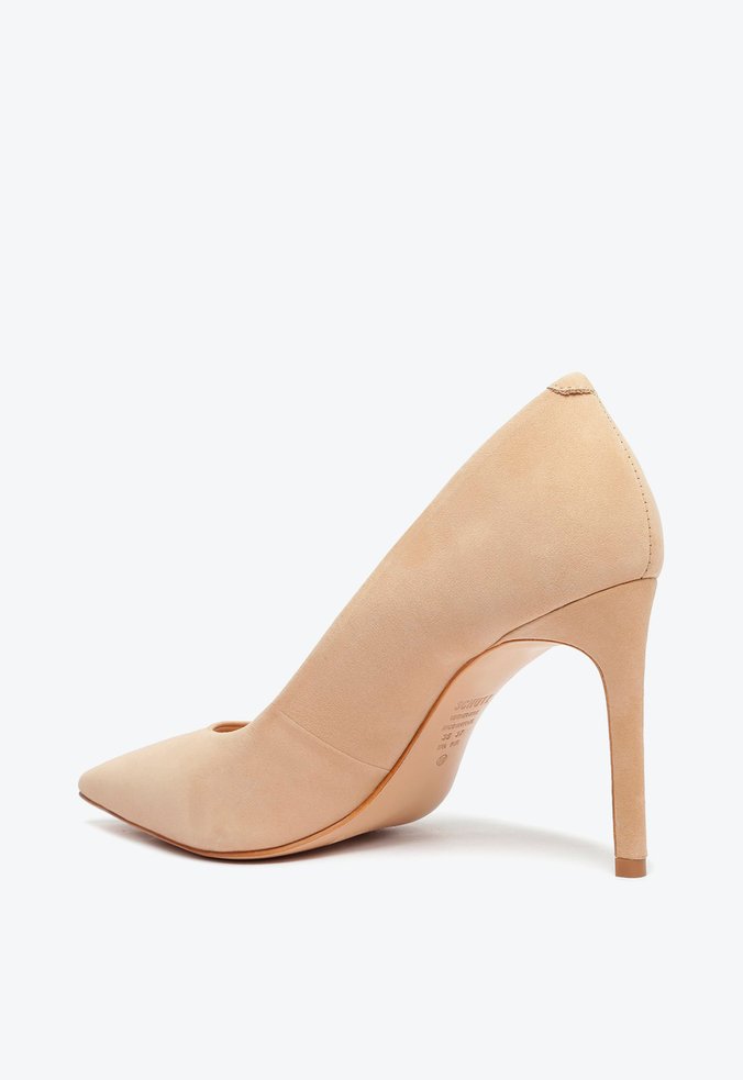 Sapato Scarpin Salto Alto Fino Nobuck Bege Sapato Scarpin Salto Alto Fino Nobuck Bege