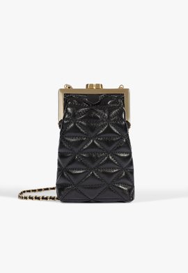 Bolsa Clutch Clutch Jordi Pequena Couro Preta
