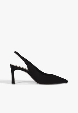 Scarpin Slingback Mid Heel Black