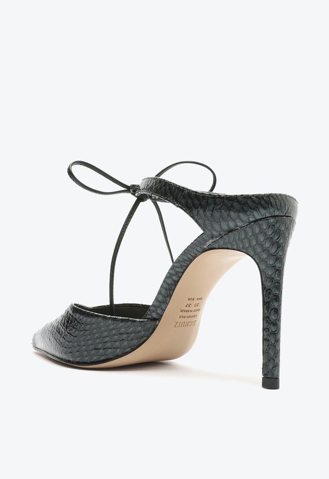 Sapato Scarpin Maxine Couro Snake Verde | Schutz