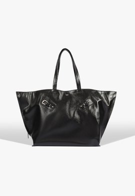 Bolsa Shopping Melanie Grande Couro Preta