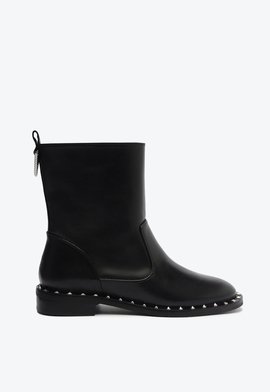 Bota Bennie Mid Cal Couro Preta