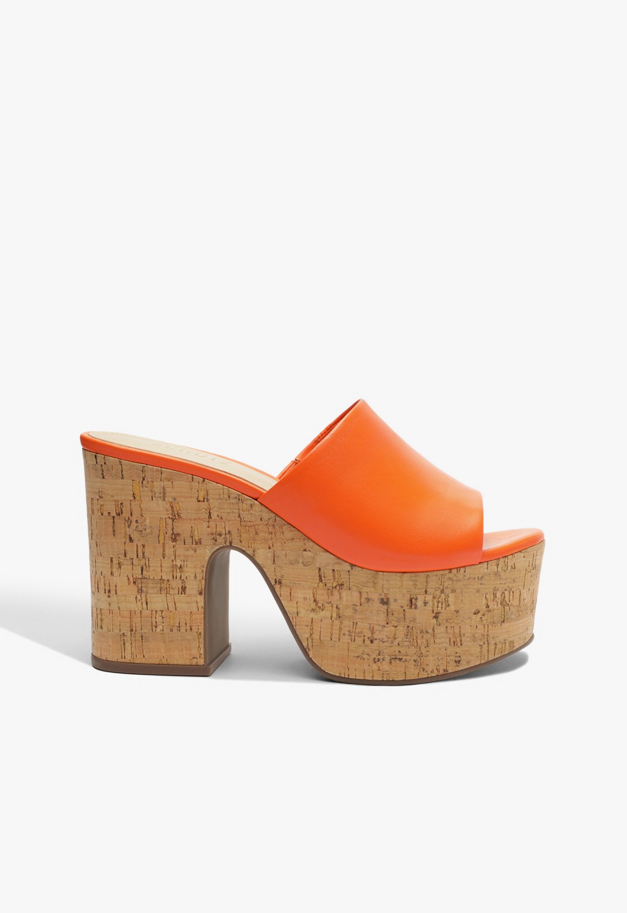 Tamanco Plataforma Laranja Anabela | Schutz