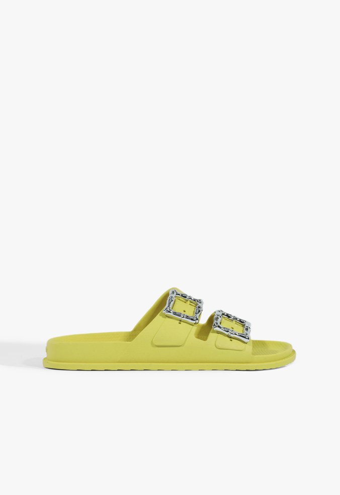 Rasteira Slide Amarelo