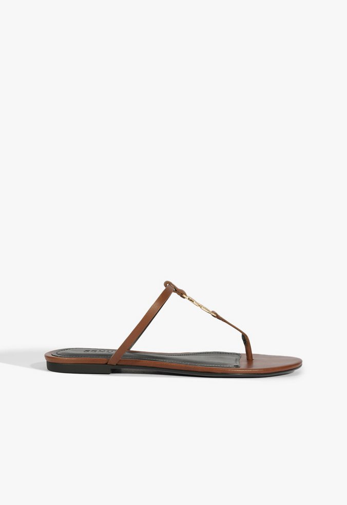 Sandália Rasteira Statement Flats Marrom