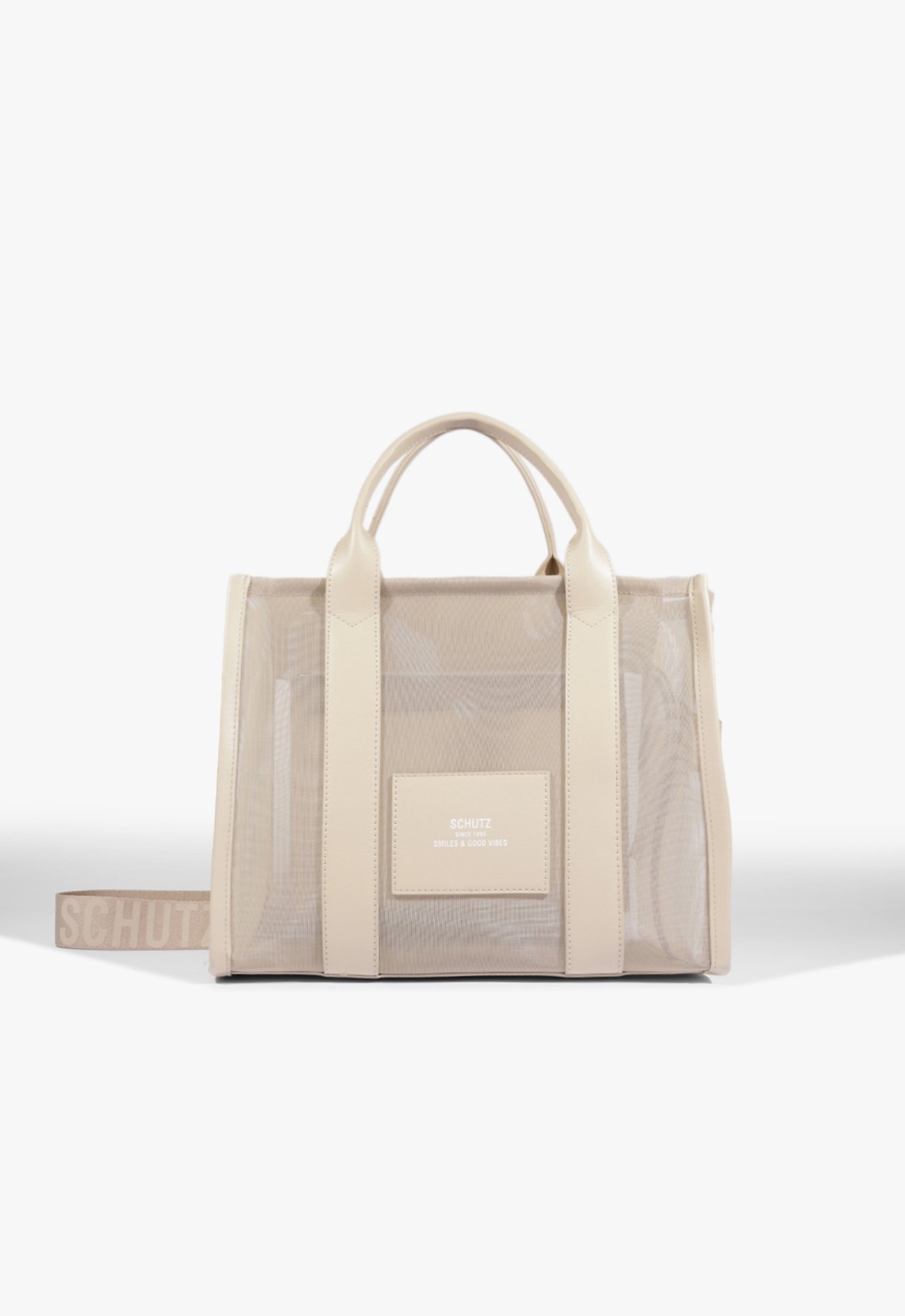SCRE:EN ＜TOTE BAG＞（ white ） Bolsa Tote Tiracolo Tela Branca | Schutz