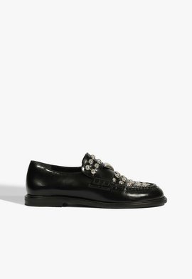 Mocassim Fresh Boho Couro Preto