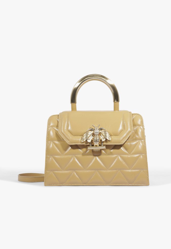 Bolsa Satchel New Believe Média Couro Nude