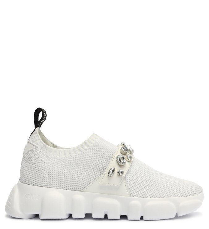 Tênis Knit Pedrarias Branco