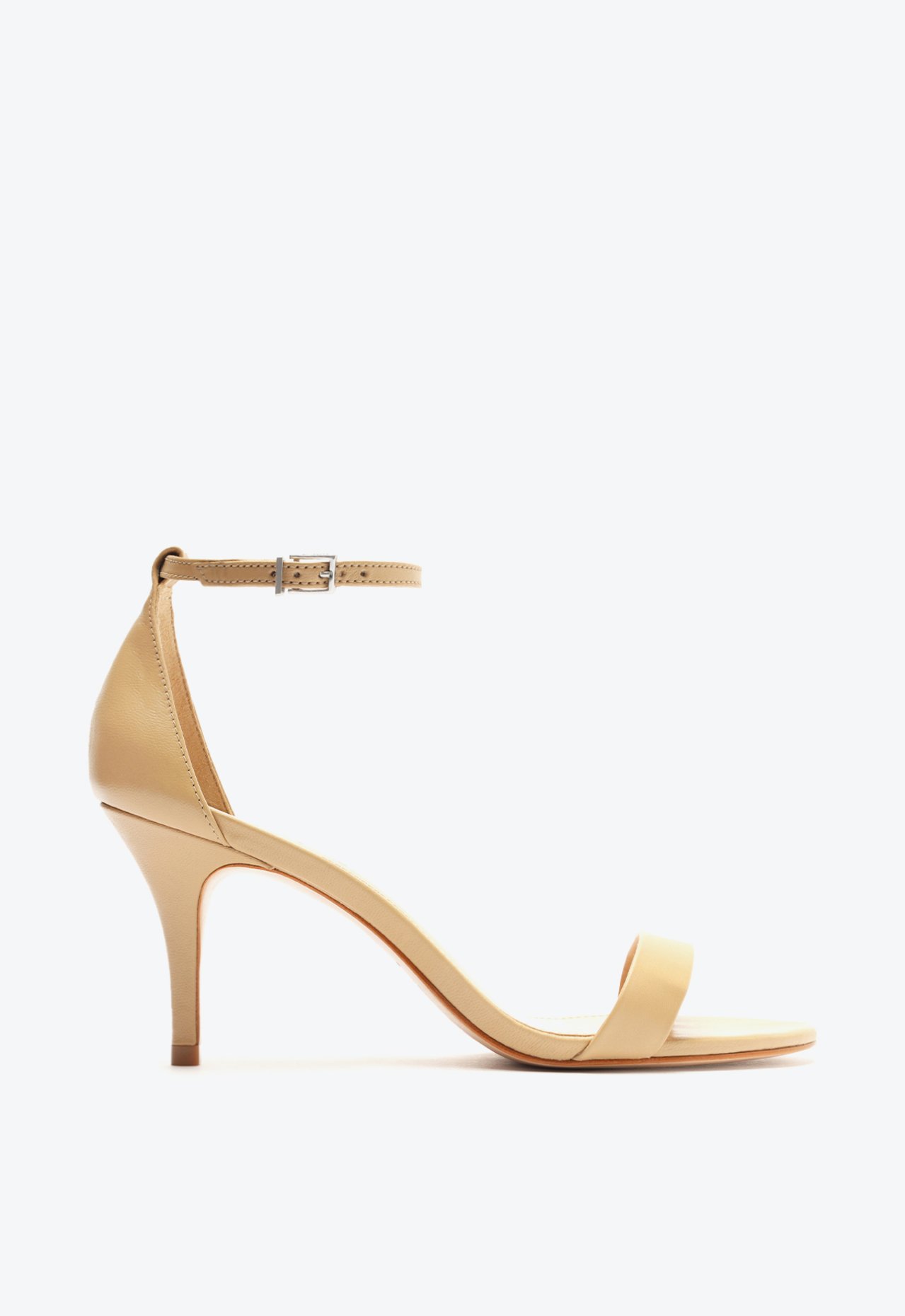 Sandália Gizele Salto Médio Couro Bege | Schutz