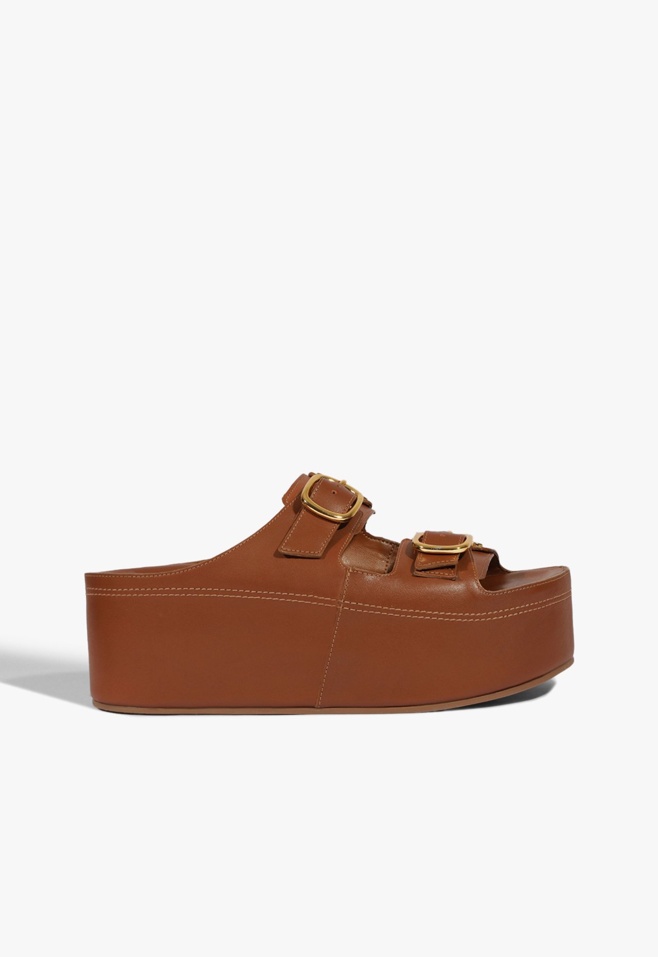 Sandália Papete Liora Couro Marrom | Schutz