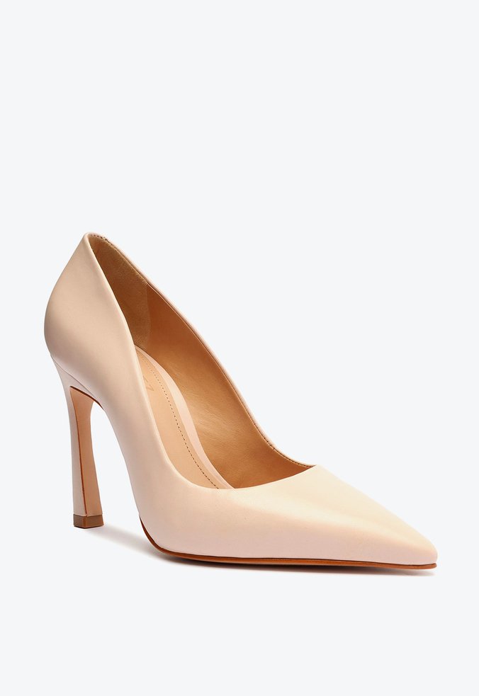 Sapato Scarpin Pump Novo Couro Rosa Claro Sapato Scarpin Pump Novo Couro Rosa Claro