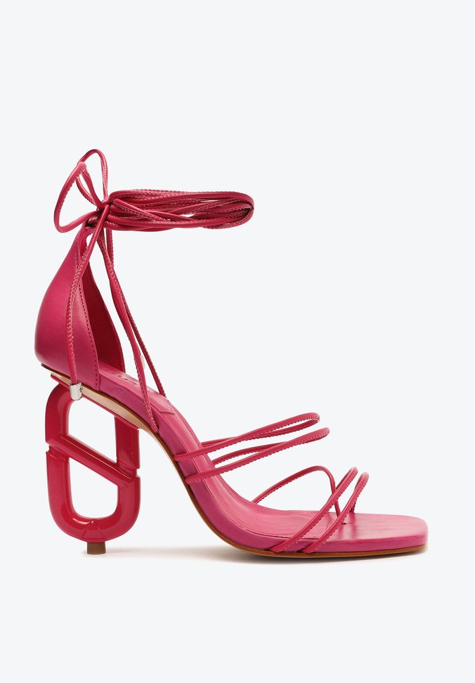 Sandália Keyla Amarração Couro Rosa Sandália Keyla Amarração Couro Rosa