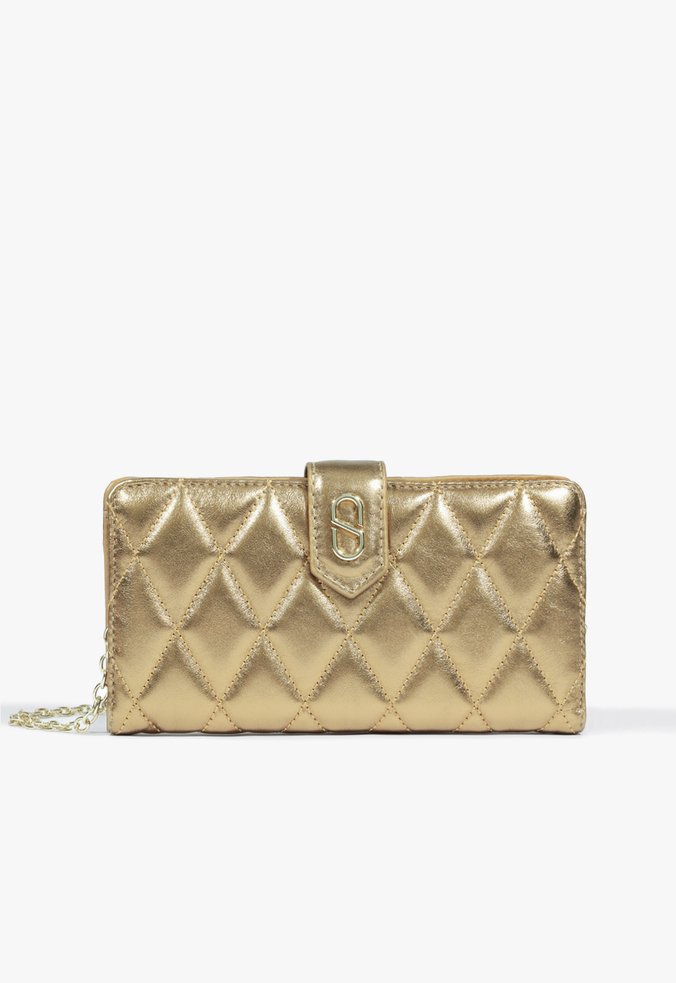 Bolsa tiracolo couro Dourado