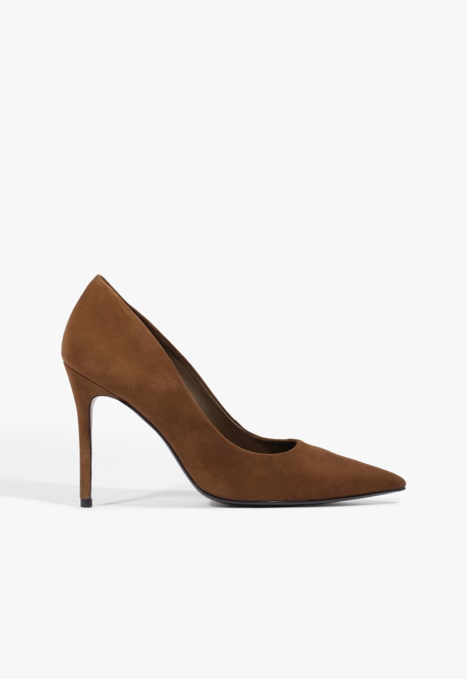 Scarpin Casual Cool Couro Marrom