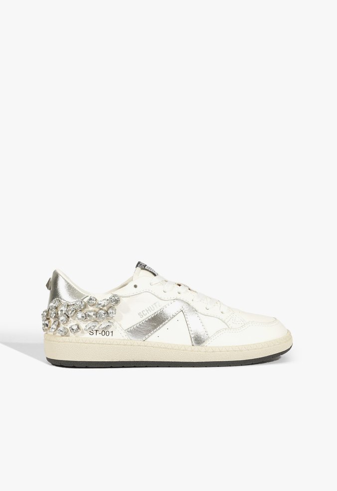 Tênis Schutz ST 001 Couro Branco Pedrarias