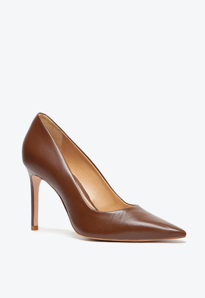 Sapato Scarpin Salto Alto Couro Verniz Marrom Sapato Scarpin Salto Alto Couro Verniz Marrom