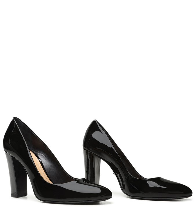 Scarpin Verniz Block Heel Preto Scarpin Verniz Block Heel Preto