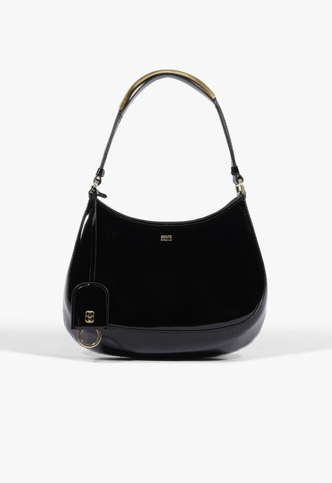 Bolsa Tiracolo Elly Média Couro Preta