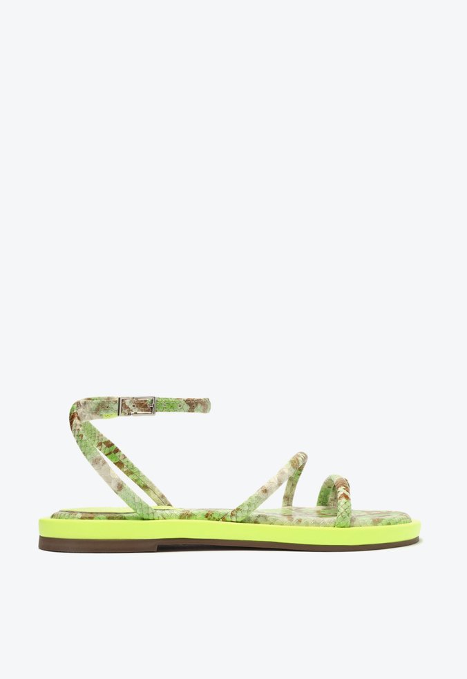 Sandália Mila Flat Snake Verde