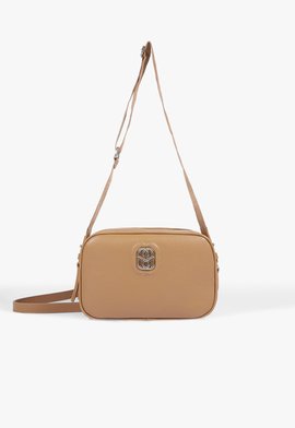 Bolsa Tiracolo Camera Bag Luna Pequena Couro Nude