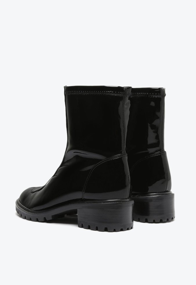 Bota vinil hot sale preta cano curto