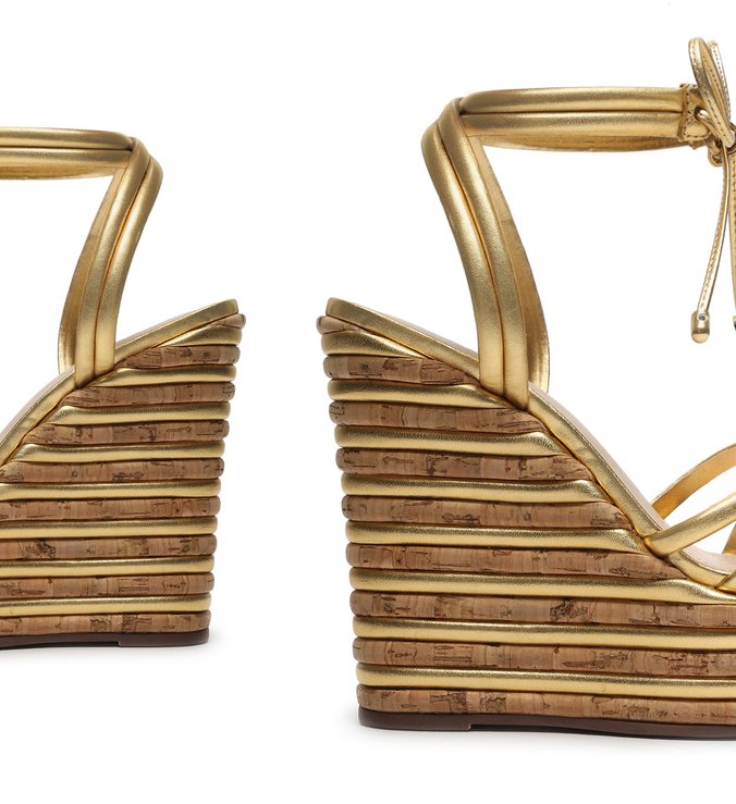 Sandália Anabela Fresh Glam Gold Sandália Anabela Fresh Glam Gold