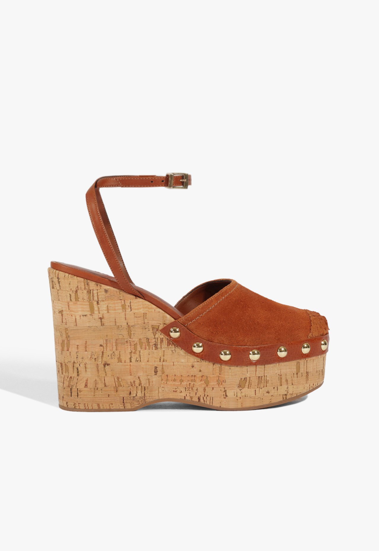 Sandália Plataforma Suede Caramelo | Schutz