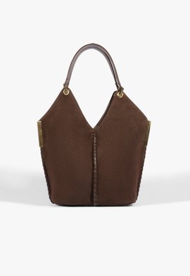 Bolsa Mini Hobo Josie Camurça Marrom