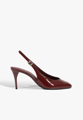 Sapato Scarpin Slingback Modern Round Vermelho