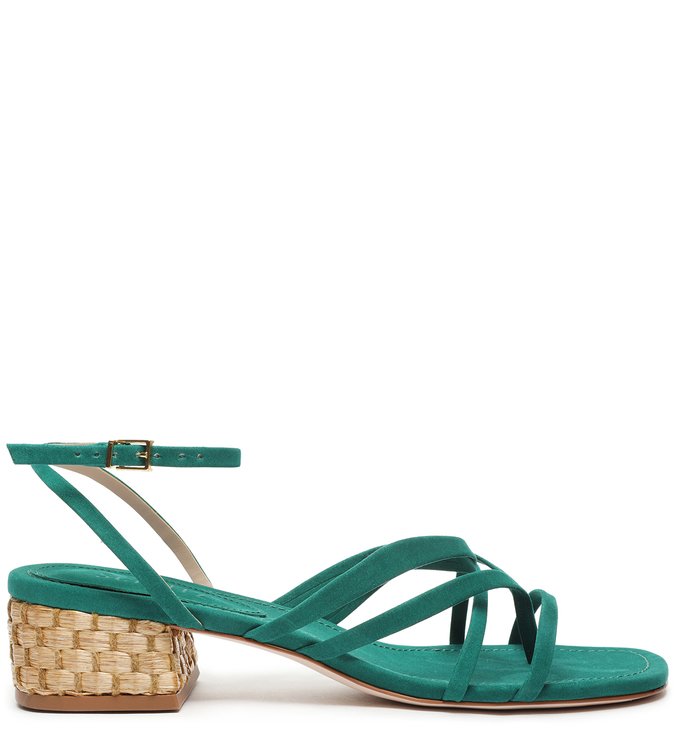 Sandália Mini Block Heel Green