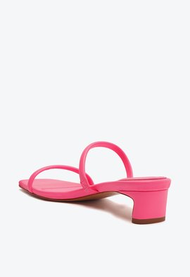Sandália Salto Bloco Mid Ully Pink