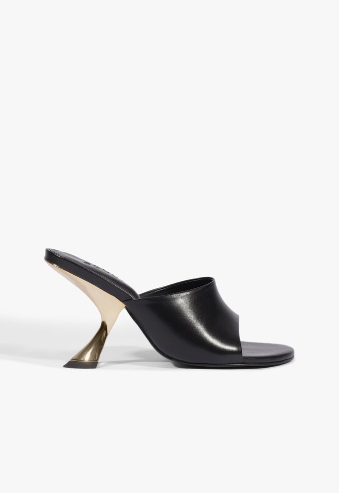 Tamanco Mule Couro Preto