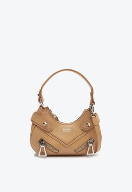 Bolsa Tiracolo Suri Triangle Couro Bege