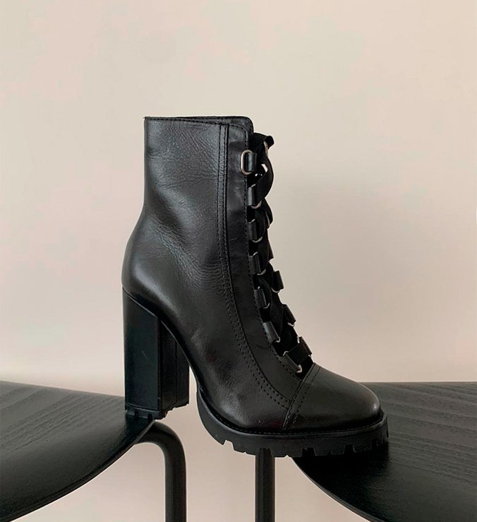 Combat Boots Tratorada Leather Black Combat Boots Tratorada Leather Black