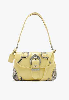Bolsa Shoulder Texas Couro Amarela