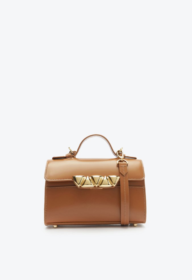 Bolsa Tiracolo Pequena Vith Couro Marrom