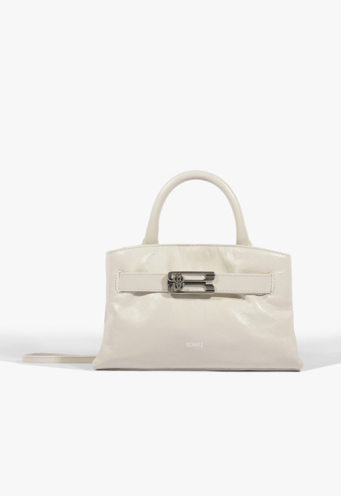 Bolsa Hobo Média Heather Couro Branca