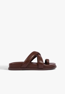 Sandália Papete Gabriela Sporty Marrom