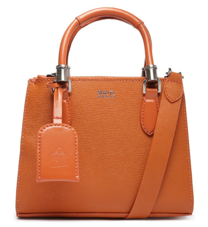 Bolsa Tote Mini New Lorena Couro Laranja