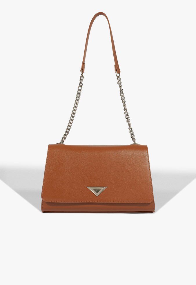 Bolsa Tiracolo Média Cally Couro Marrom