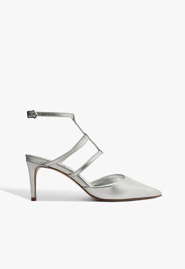 Scarpin Salto Fino Prata