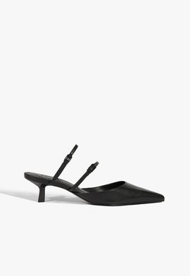 Mule Fresh Boho Salto Médio Couro Preta