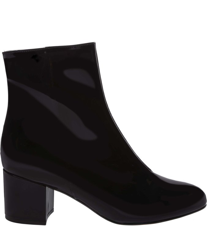 Bota Block Heel Verniz Black