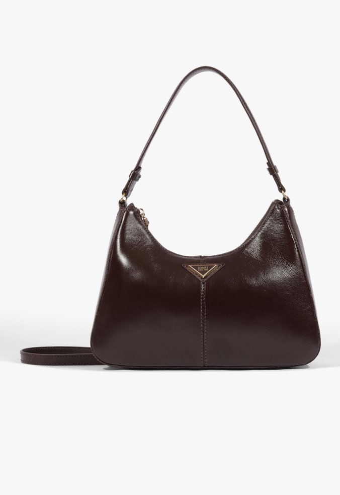 Bolsa Tiracolo Shoulder Yani Média Couro Marrom