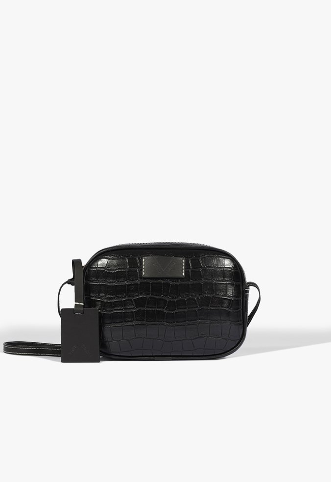 Camera Bag Couro Pequena Preta