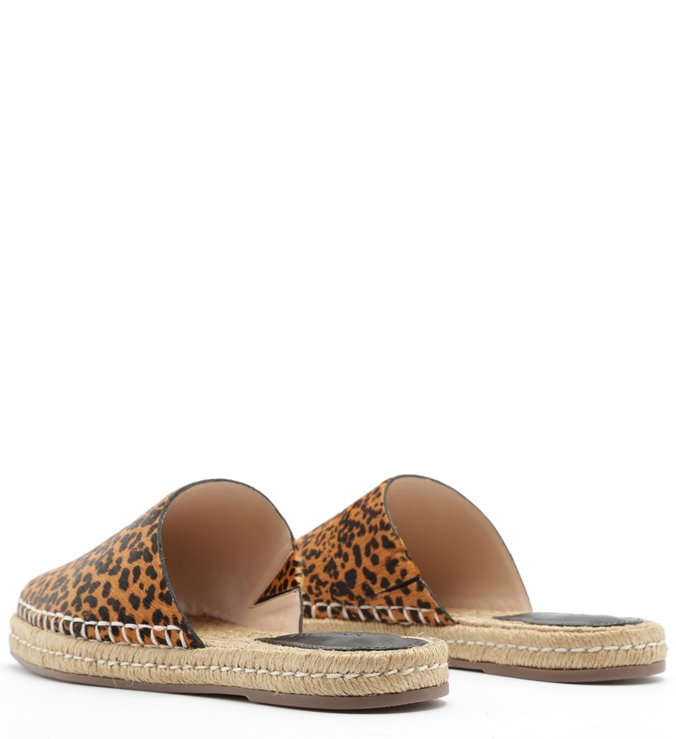 FLAT OPEN ESPADRILLE ANIMAL PRINT FLAT OPEN ESPADRILLE ANIMAL PRINT