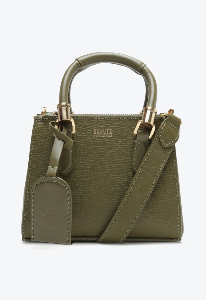 Bolsa Tote Baby Lorena Couro Verde Militar
