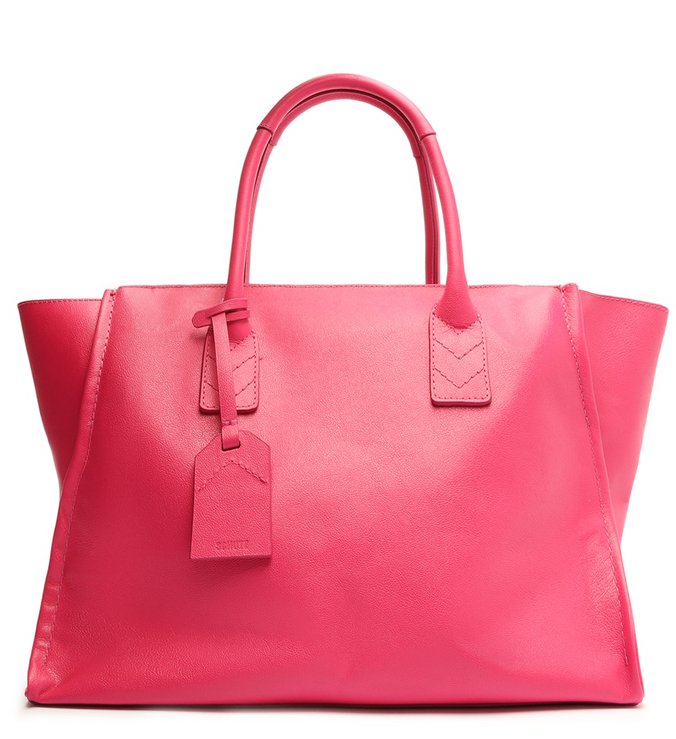 Bolsa Shopping Grande Agnes Couro Pink