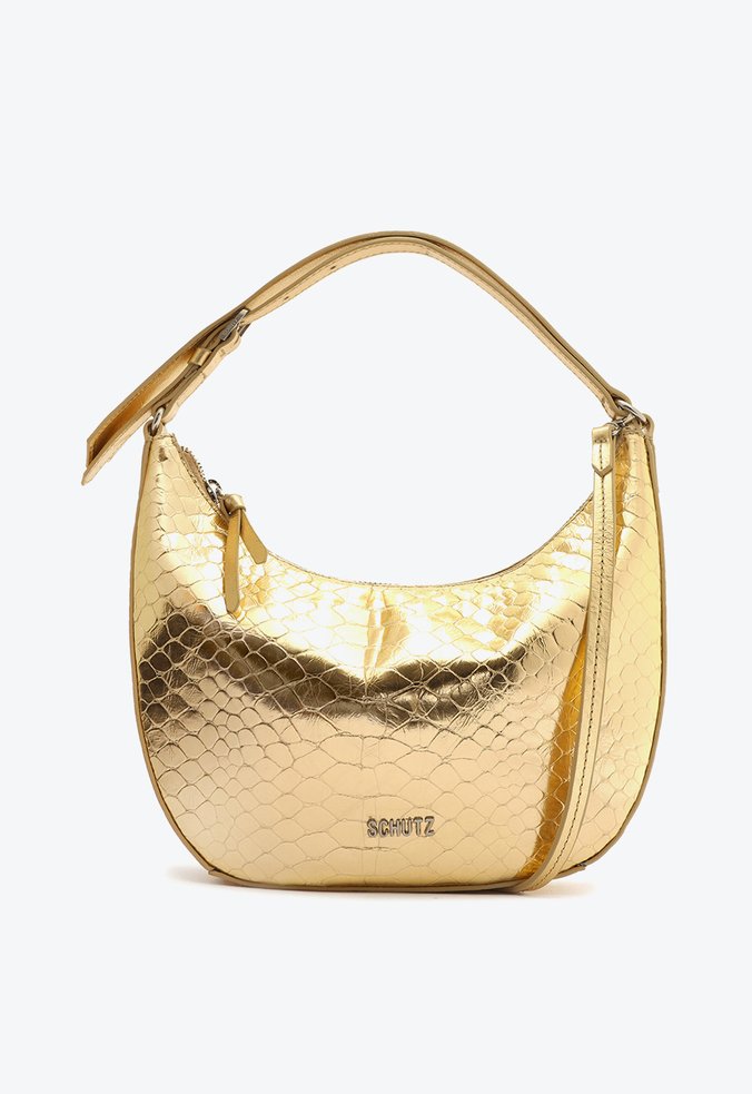 Bolsa Tiracolo Lavínia de Couro Dourada Bolsa Tiracolo Lavínia de Couro Dourada